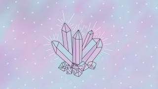 Crystal cluster purple background stars - emily shanks free wallpaper