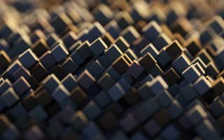Large group square objects room - geometric free wallpaper
