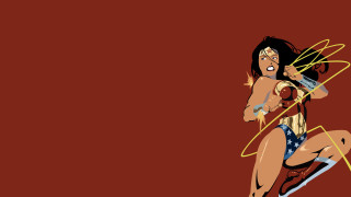 Wonder woman sword red background - flat color free wallpaper