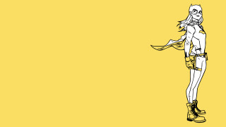 Woman short shorts top hat - de stijl free wallpaper