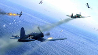 Planes flying ocean formation sky - a blue ocean free wallpaper