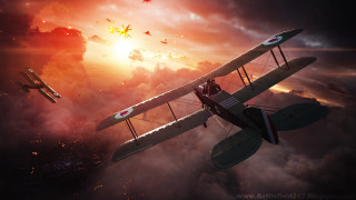 Plane city sky sun clouds - darek zabrocki free wallpaper
