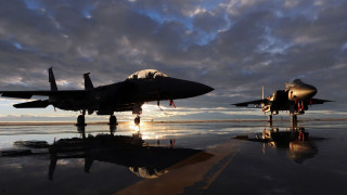 Fighter jets airport runway sunset - top of an airport runway free wallpaper