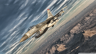 Fighter jet cloudy sky mountain - cloudy free wallpaper