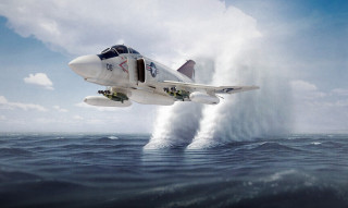 Jet flying ocean water spray - don maitz free wallpaper