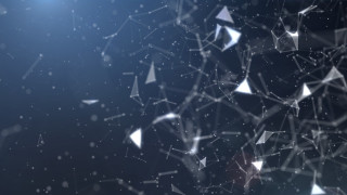 Dark background floating objects light - octane renderer free wallpaper