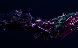 Colorful abstract design black blue - c4d free wallpaper