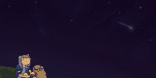 Person holding dog night sky - the background and a dog free wallpaper