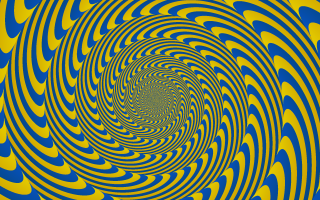 Blue yellow swirl green center 2 - optical free wallpaper