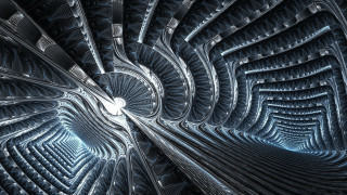 Large metal structure angular design - circular free wallpaper