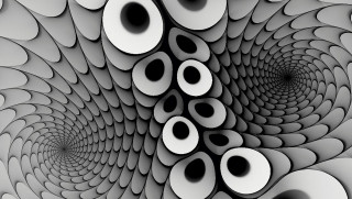 Spiral black white circles design - a black center free wallpaper